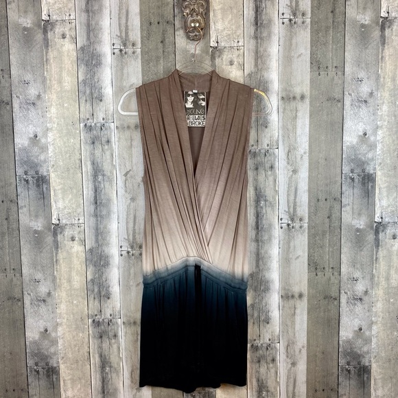 Young Fabulous & Broke Myla Ombré Brown and Navy Romper Size Small - Picture 3 of 13